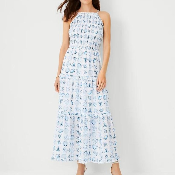 Ann Taylor Dresses & Skirts - New Ann Taylor Shell Tile Tiered Maxi Dress